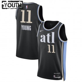 Maillot Enfant Atlanta Hawks Trae Young 2023-24 Nike City Edition Noir Swingman